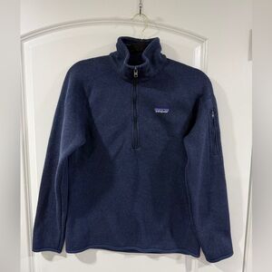 Patagonia Women’s Better Sweater 1/4 Zip Fleece Navy Blue Size M Pullover